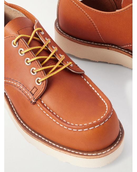 Red Wing Brown 8092 Moc Oxford Oiled-Leather Derby Shoes for men