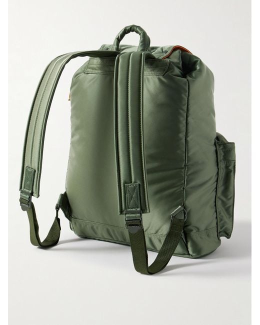 Porter-Yoshida and Co Green Tanker Rucksack Nylon-Twill Backpack for men