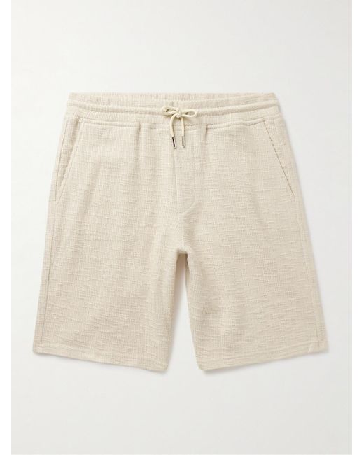 NN07 Natural Jerry 3520 Straight-leg Cotton-blend Bouclé Drawstring Shorts for men