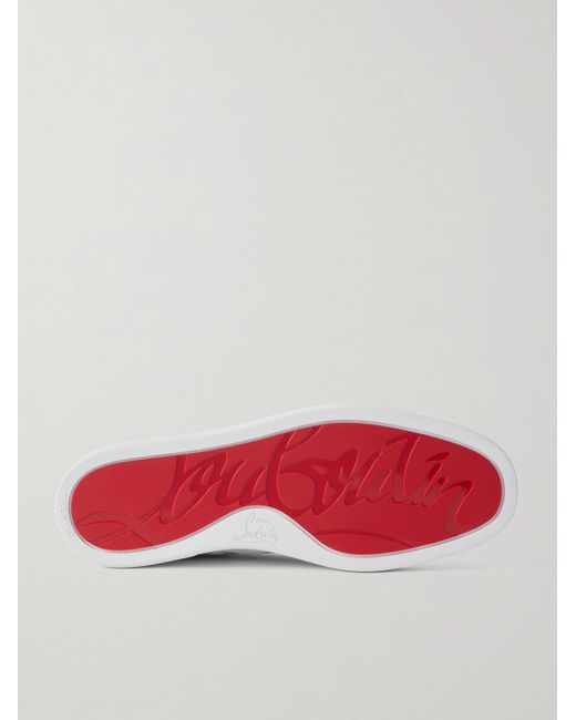 Christian Louboutin St Louis Slip-ons aus Leder in White für Herren