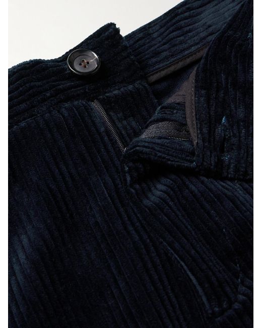 Oliver Spencer Morton gerade geschnittene Hose aus Baumwollcord in Blue für Herren