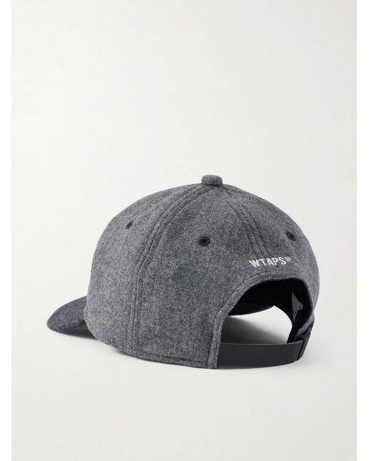 (w)taps Blue Logo-embroidered Wool-blend Flannel Baseball Cap