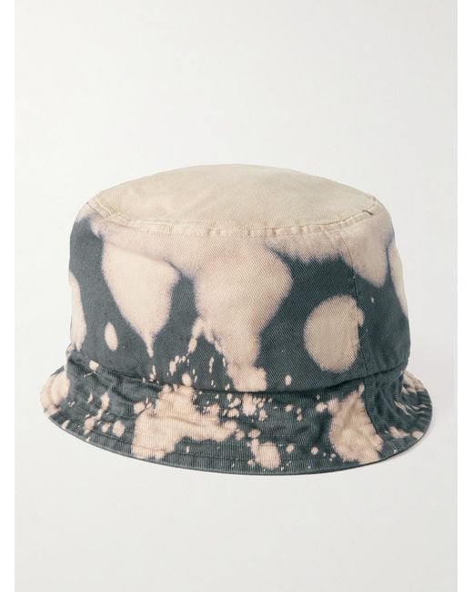 Noma T.D Gray Bleached Cotton-Twill Bucket Hat for men