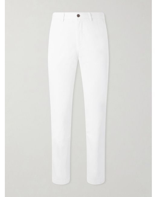 Mr P. White Samuel Straight-Leg Organic Cotton-Blend Twill Chinos for men