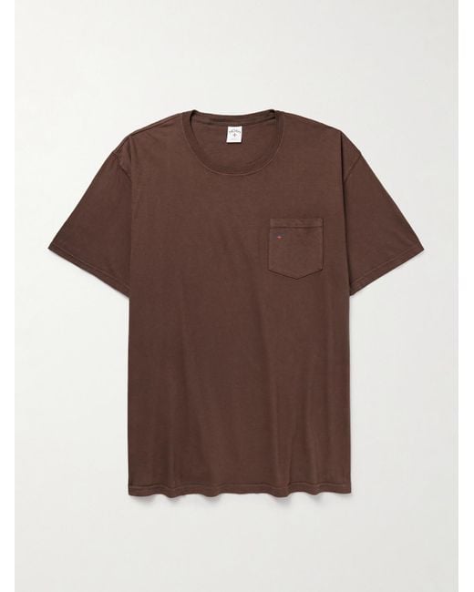 Noah NYC Brown Core Logo-Print Cotton-Jersey T-Shirt for men