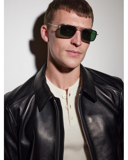 Dita Eyewear Green Flight.006 Aviator-Style-Tone And Acetate Sunglasses for men