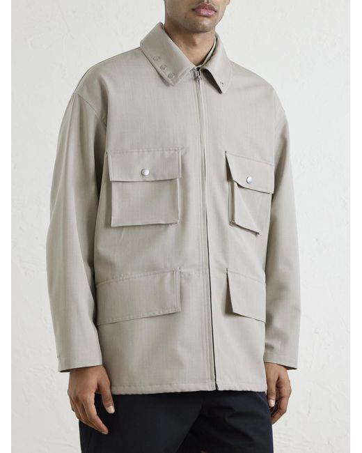 Auralee Natural Wool-canvas Blouson Jacket for men