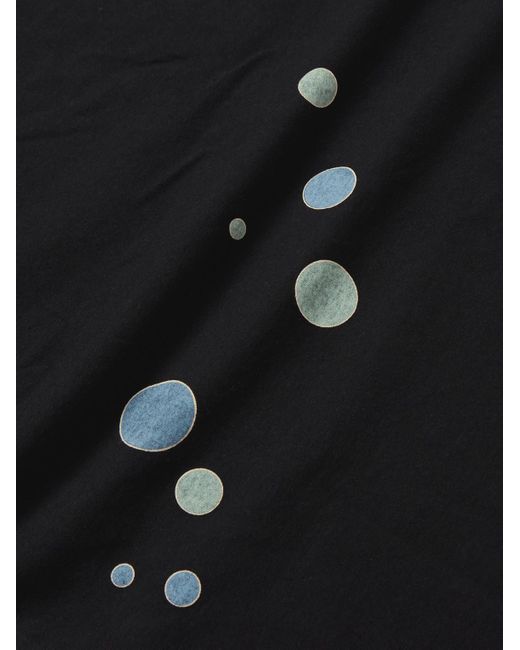 Kapital Black Hard Rain Sundance Printed Cotton-Jersey T-Shirt for men
