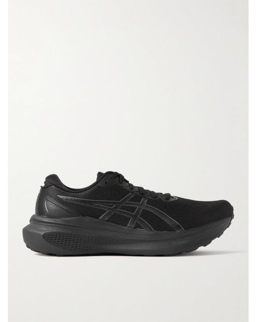 Asics Black Gel-kayano 30 Rubber-trimmed Stretch-knit Running Sneakers for men