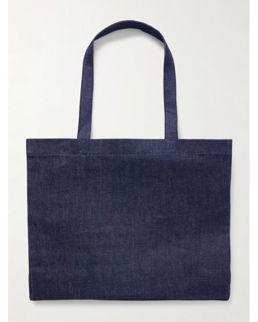 A.P.C. Daniela Tote aus Denim mit Logoprint in Blue für Herren