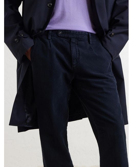 Massimo Alba Blue Ionio2 Straight-Leg Cotton Trousers for men