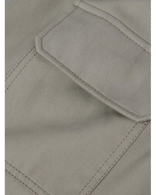 Loro Piana Hemdjacke aus Twill aus einer Baumwoll-Leinenmischung in Gray für Herren