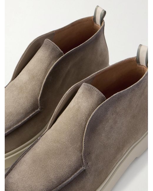 Officine Creative Brown Bones 003 Suede Chukka Boots for men