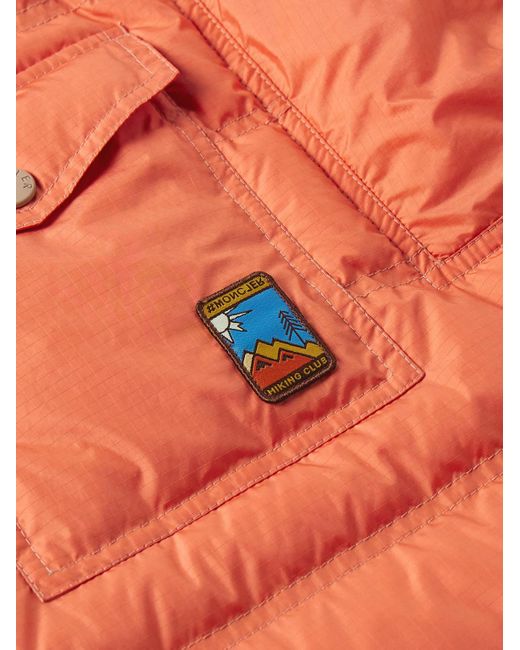 3 MONCLER GRENOBLE Orange Lavachey Logo-appliquéd Quilted Ripstop Down Jacket for men