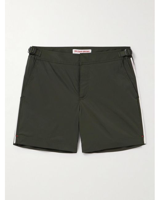 Orlebar Brown Green Bulldog Straight-leg Mid-length Swim Shorts for men