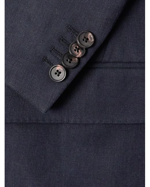 Loro Piana Blue Torino Linen Suit Jacket for men