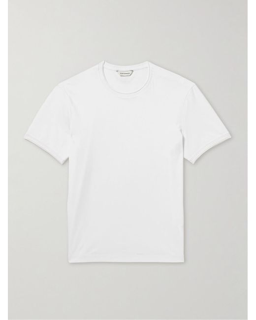 Club Monaco Refined T-Shirt aus Jersey aus mercerisierter Baumwolle in White für Herren