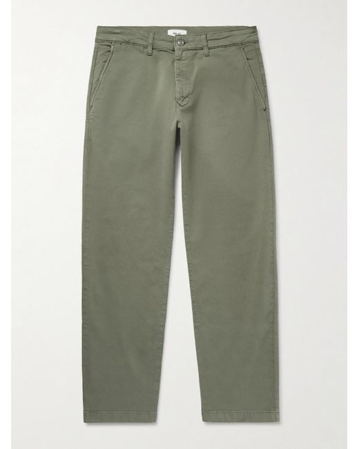 NN07 Green Aden 1923 Straight-leg Organic Cotton-blend Twill Chinos for men