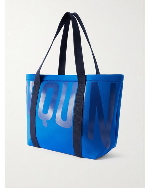 Vilebrequin Blue Logo-Print Webbing-Trimmed Scuba Tote Bag for men