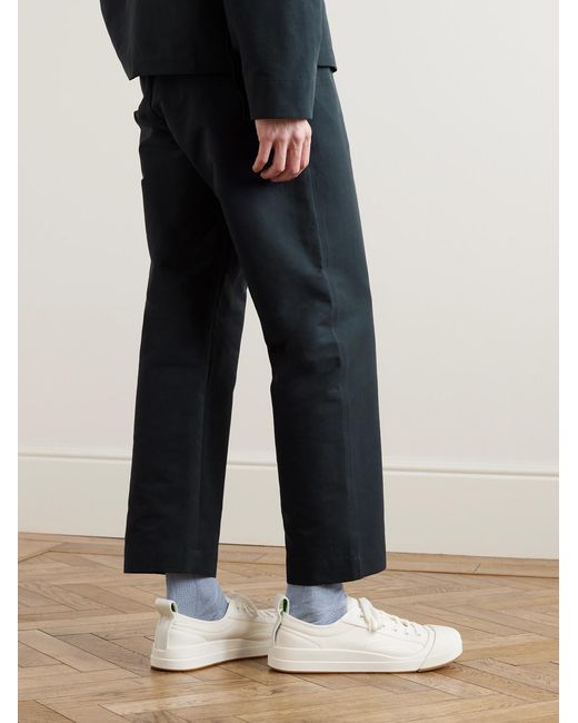LE17SEPTEMBRE Blue Buckled Straight-Leg Cotton-Blend Trousers for men