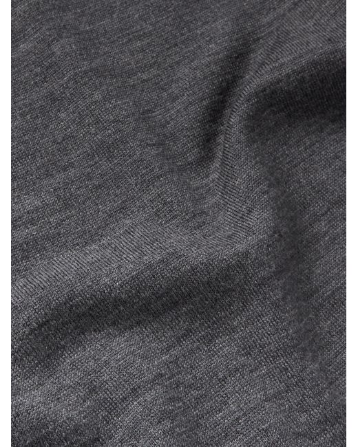 John Smedley Gray Belper Slim-fit Merino Wool Polo Shirt for men