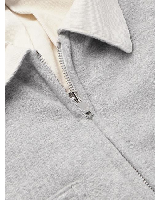 Les Tien Jacke aus Baumwoll-Jersey mit Reißverschluss in Gray für Herren