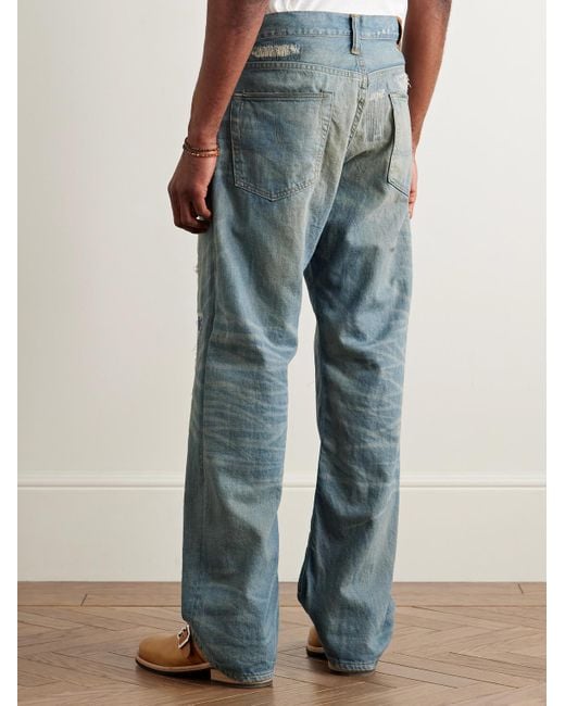 Jeans A Gamba Dritta di RRL in Blue da Uomo
