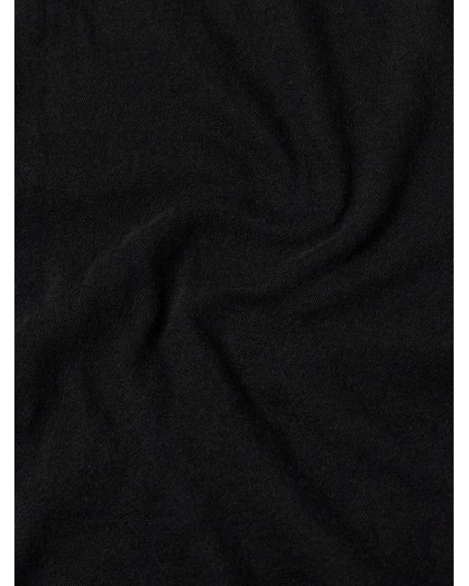 Rick Owens Black Tommy Oversized Organic Cotton-jersey T-shirt for men