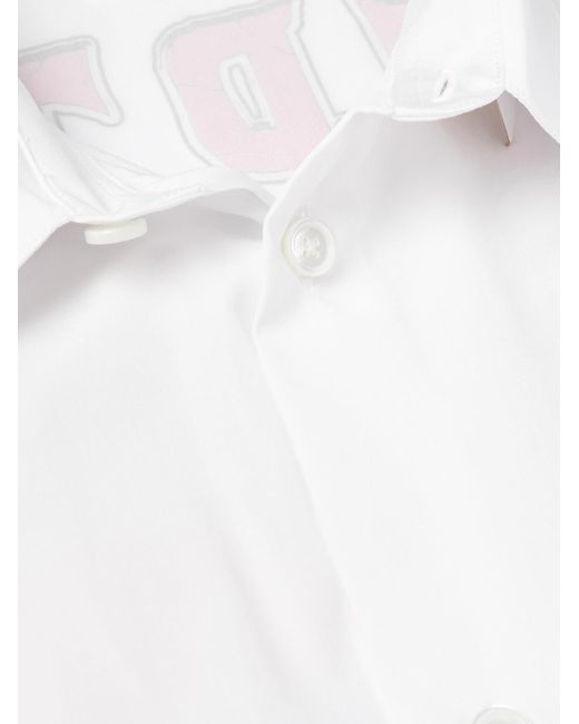 Givenchy Bedrucktes Hemd aus Baumwollpopeline in White für Herren