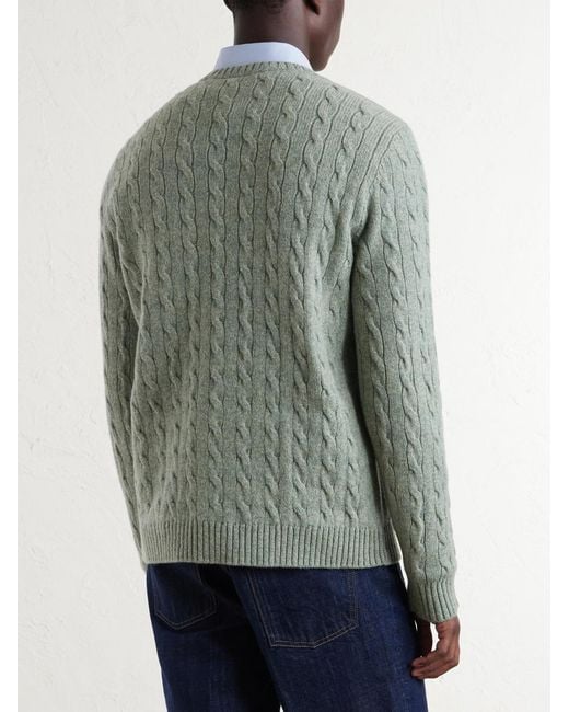 Valentino Garavani Green Vlogo-embellished Virgin Wool Sweater for men