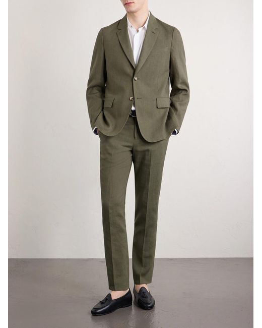 Paul Smith Green Linen Suit Jacket for men