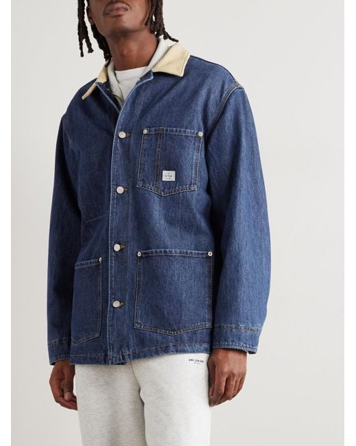 Aimé Leon Dore Jeansjacke mit Cordkragen in Blue für Herren