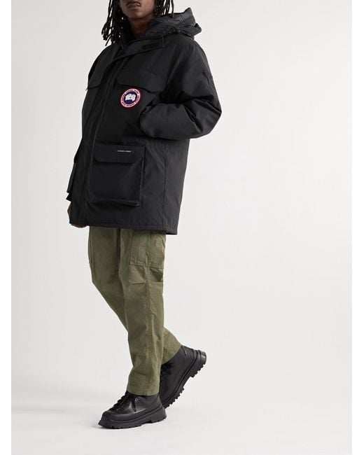 Canada Goose Black Expedition Logo-appliquéd Arctic Tech® Hooded Down Jacket for men