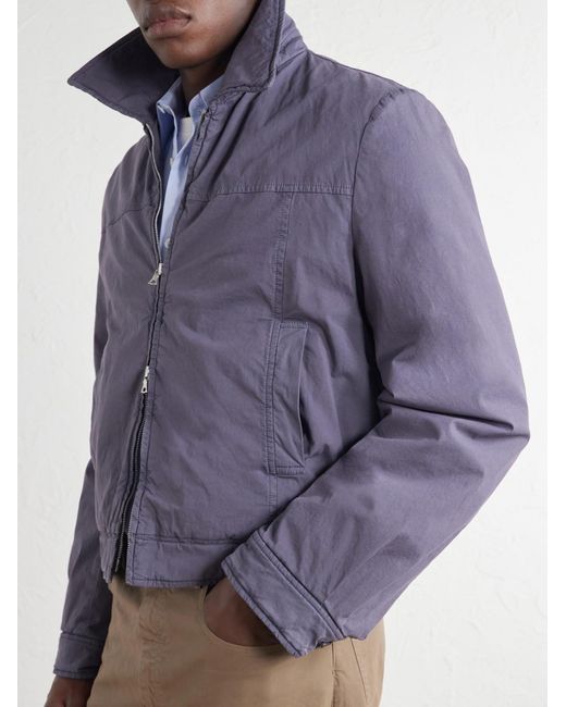 Dries Van Noten Blue Cotton-Blend Blouson Jacket for men
