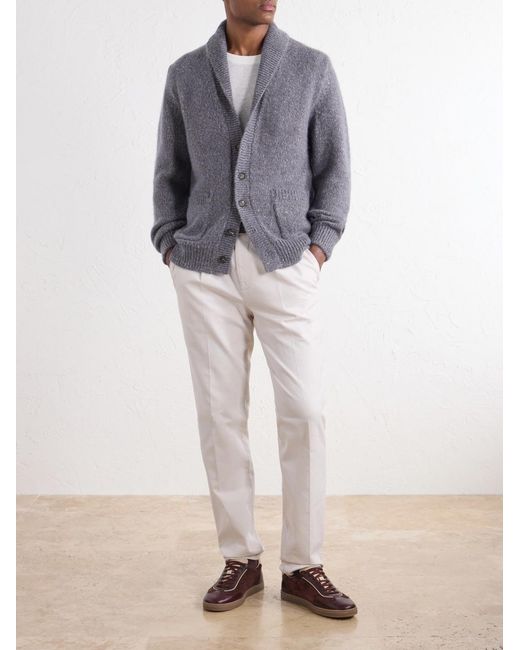Eleventy Blue Wool-Blend Cardigan for men