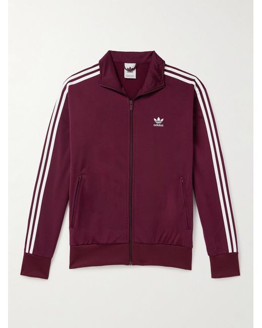 Adidas Originals Firebird Logo-embroidered Striped Recycled-jersey Track Jacket for men