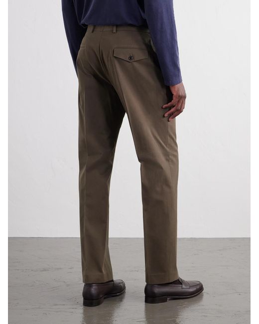 Paul Smith Brown Straight-Leg Cotton-Twill Chinos for men