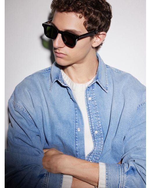 Jacques Marie Mage Green Devaux Round-Frame Acetate Sunglasses for men