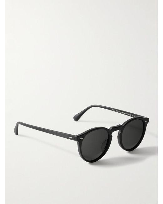 Oliver Peoples Black Gregory Peck Round-frame Acetate Sunglasses for men