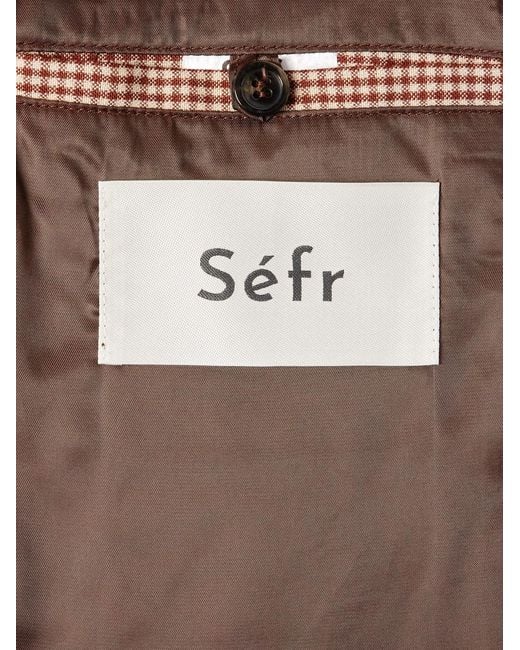 Séfr Natural Insight Gingham Woven Suit Jacket for men