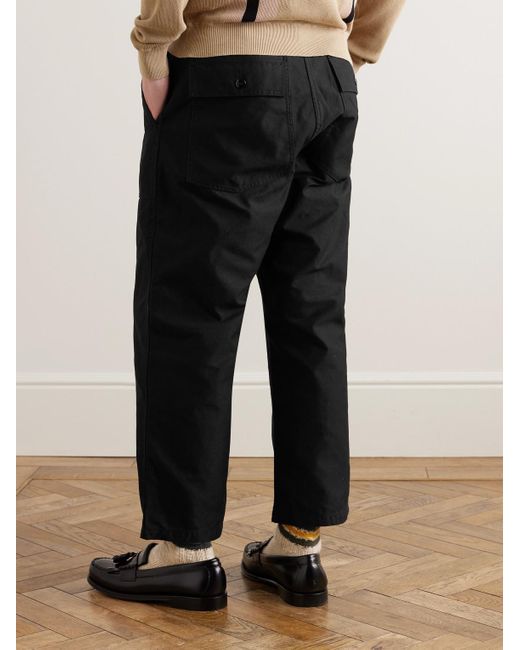 Beams Plus Black Wide-leg Cotton Trousers for men