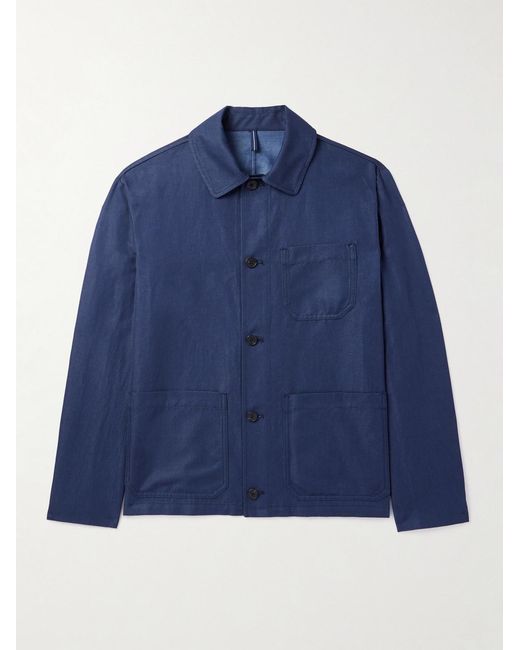 Slowear Blue Venezia 1951 Cotton And Linen-blend Twill Chore Jacket for men