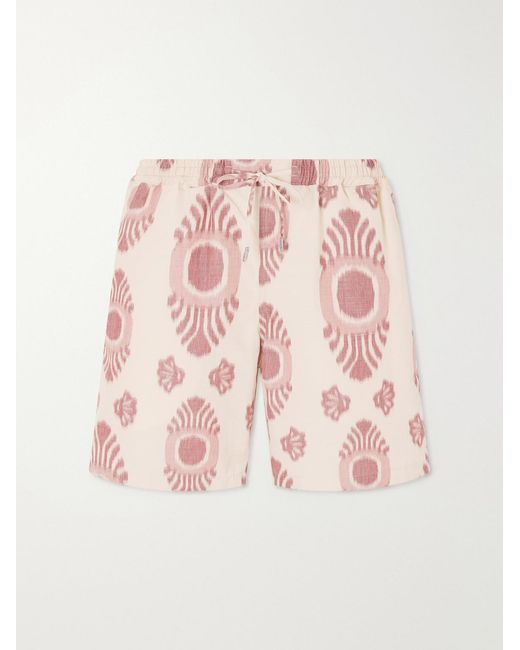 A Kind Of Guise Pink Volta Straight-leg Cotton-blend Jacquard Drawstring Shorts for men