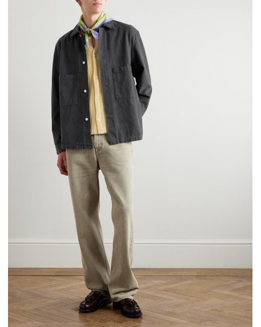 A Kind Of Guise Black Sayan Cotton Overshirt for men