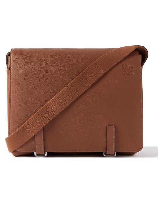 Loewe Military Fullgrain Leather Messenger Bag in Brown for Men Lyst