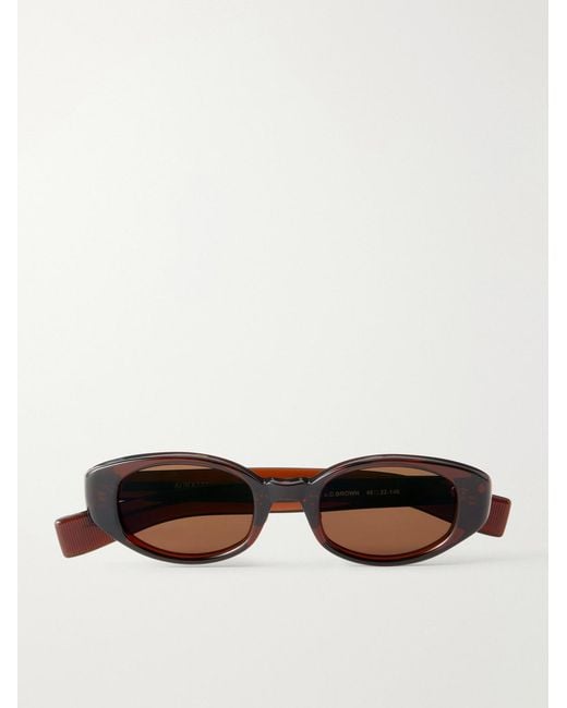 Auralee White Eyevan D-Frame Acetate Sunglasses for men