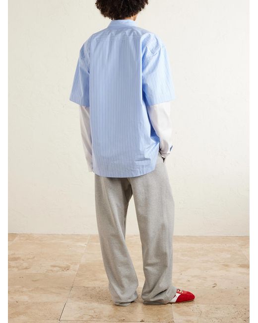 Dries Van Noten Gray Straight-Leg Cotton-Jersey Sweatpants for men