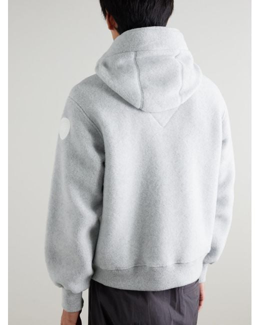 Canada Goose White Chilliwack Recycled Wool-Blend Fleece Zip-Up Hoodie for men