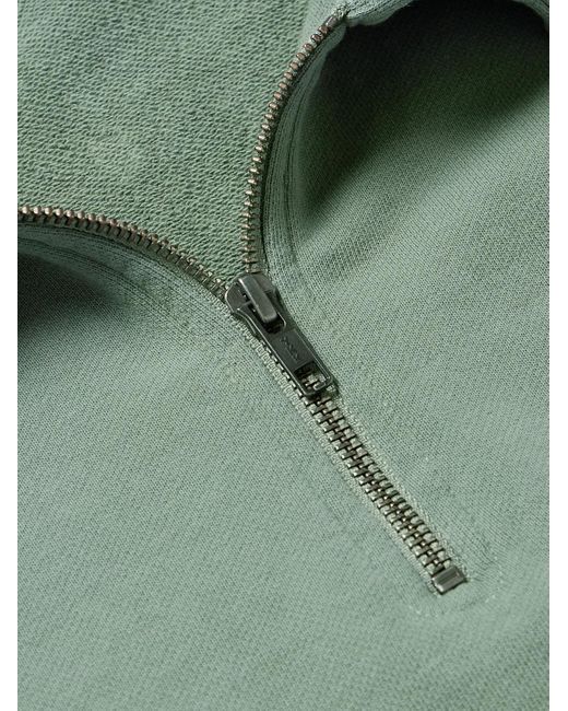 Polo Ralph Lauren Sweatshirt aus Baumwoll-Jersey mit Logostickerei und kurzem Reißverschluss in Green für Herren