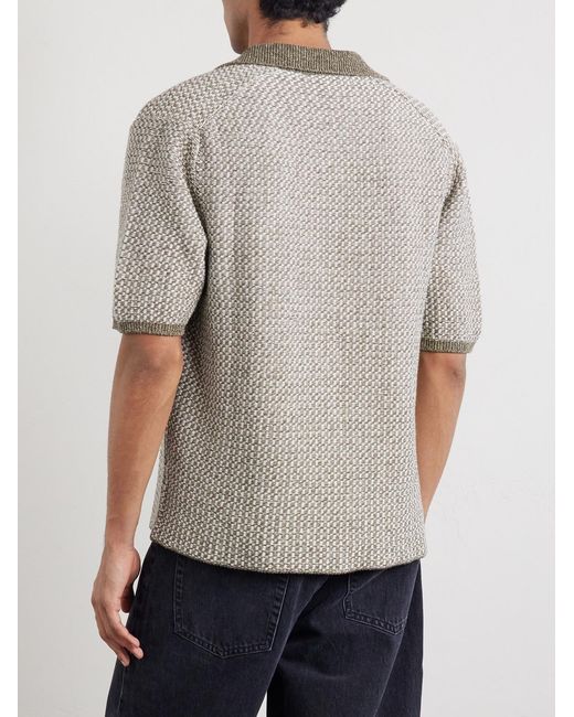 Inis Meáin White Tonnta Camp-collar Linen for men